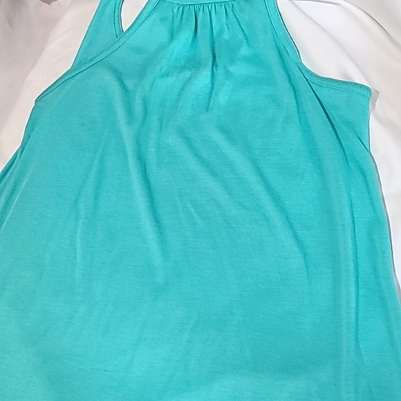 FloGrown Girl Aqua Racerback Tank Top Size Medium - Picture 12 of 15